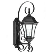 Matte Black Swing Arm Lantern Wall Light-Outdoor Lighting-DECOROLALA