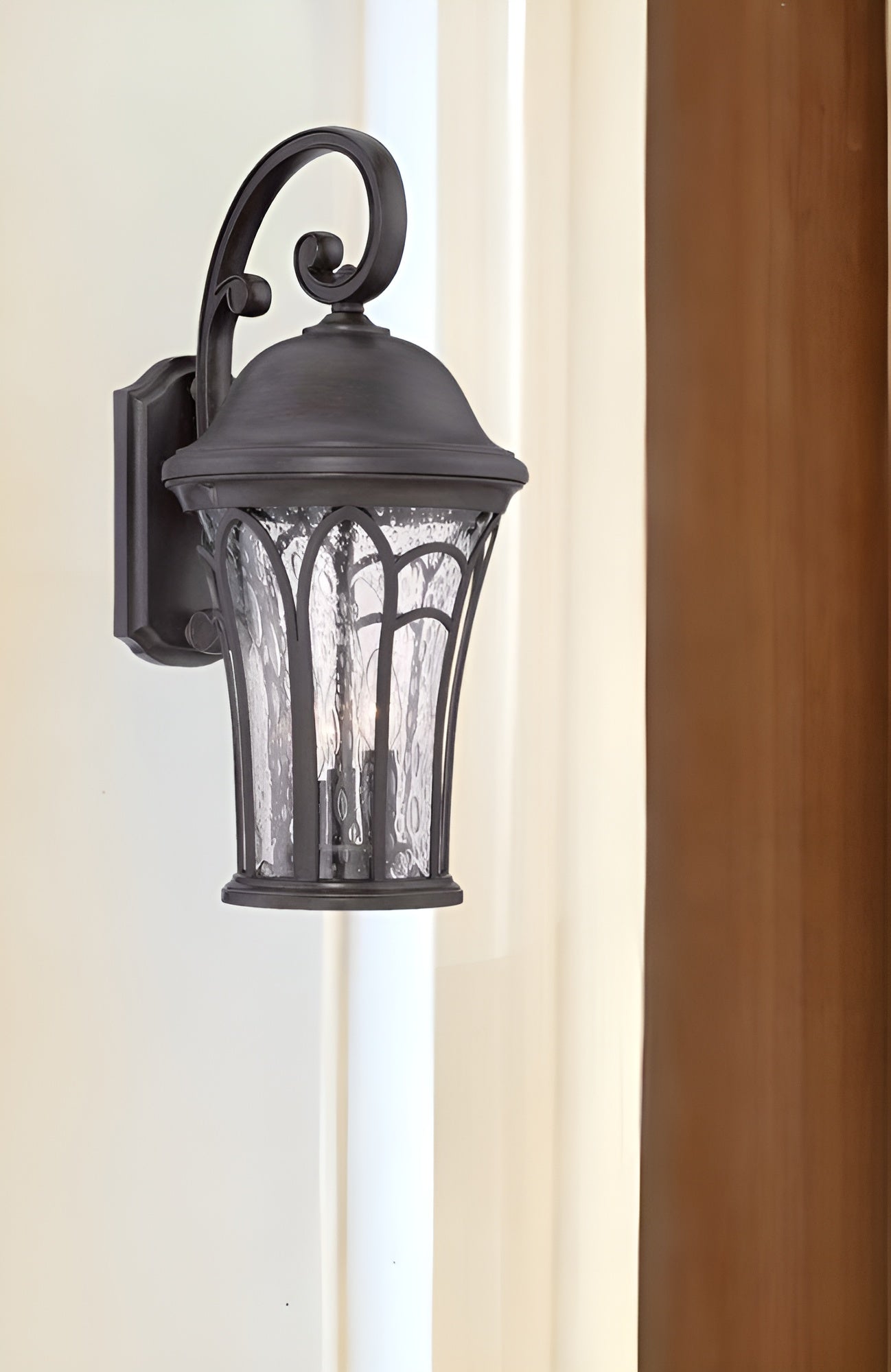Matte Black Tapered Goblet Wall Light-Outdoor Lighting-DECOROLALA
