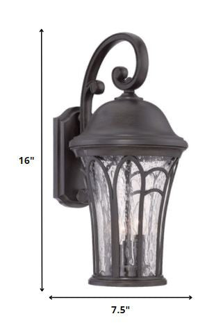 Matte Black Tapered Goblet Wall Light-Outdoor Lighting-DECOROLALA