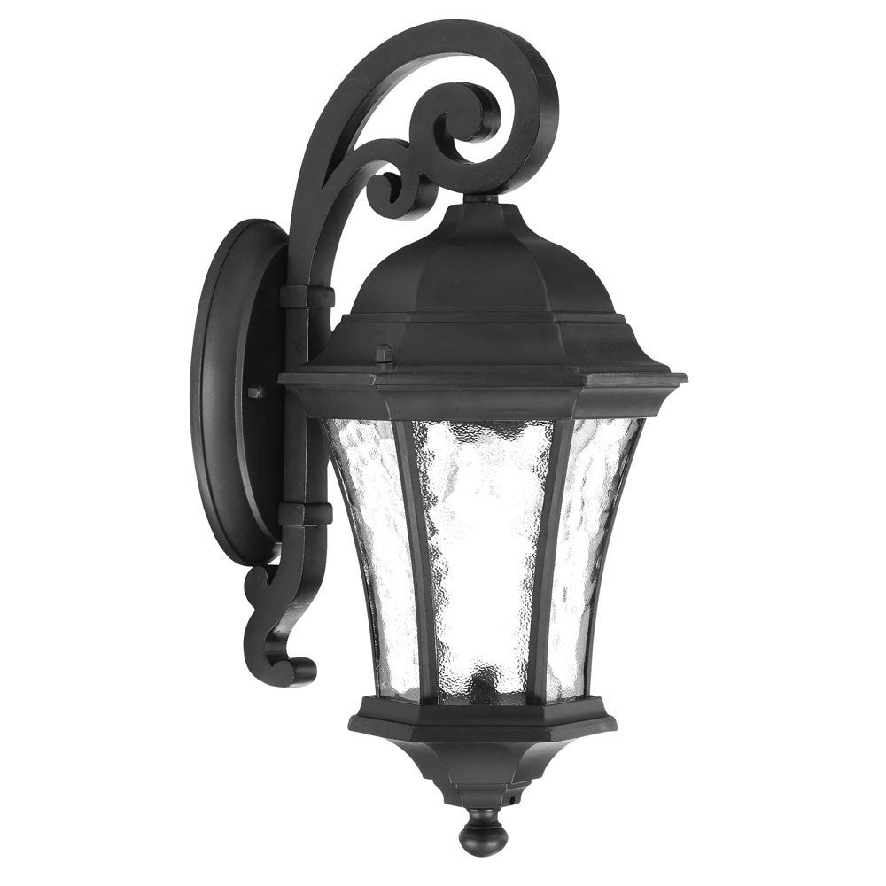 Matte Black Tapered Hanging Lantern Wall Light-Outdoor Lighting-DECOROLALA