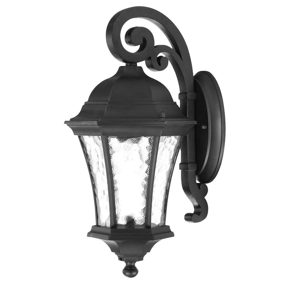 Matte Black Tapered Hanging Lantern Wall Light-Outdoor Lighting-DECOROLALA