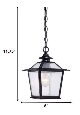 Matte Black Terrarium Shape Hanging Light-Outdoor Lighting-DECOROLALA