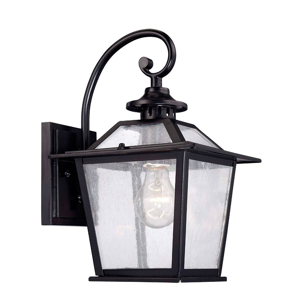 Matte Black Terrarium Shape Wall Light-Outdoor Lighting-DECOROLALA