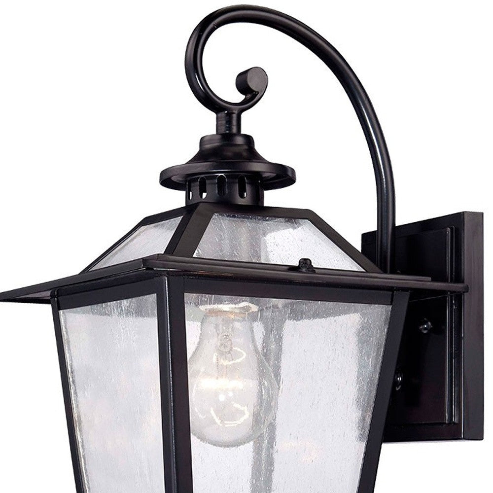 Matte Black Terrarium Shape Wall Light-Outdoor Lighting-DECOROLALA