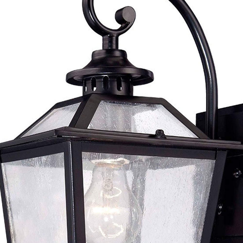 Matte Black Terrarium Shape Wall Light-Outdoor Lighting-DECOROLALA