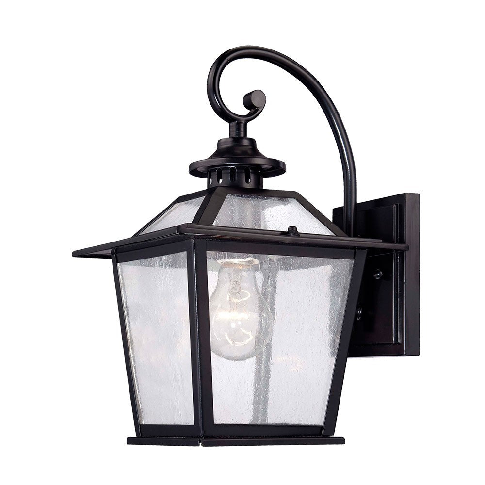 Matte Black Terrarium Shape Wall Light-Outdoor Lighting-DECOROLALA