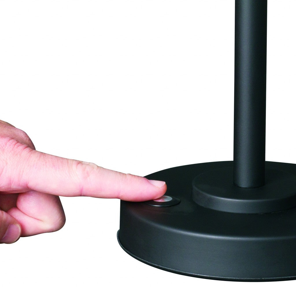 Matte Black and Antiqued Brass LED Adjustable Desk Lamp-Table Lamps-DECOROLALA