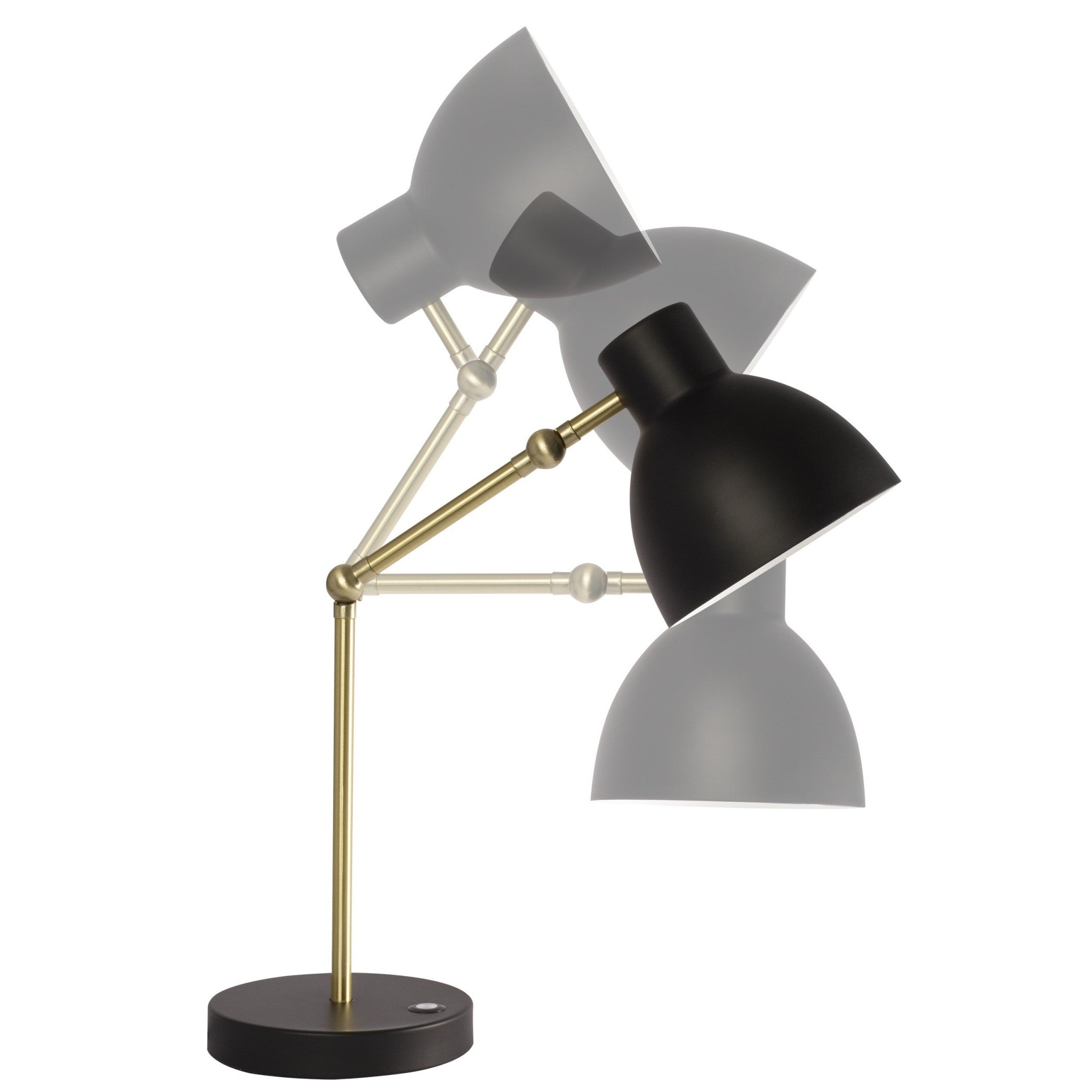 Matte Black and Gold Mod LED Adjustable Desk Lamp-Table Lamps-DECOROLALA
