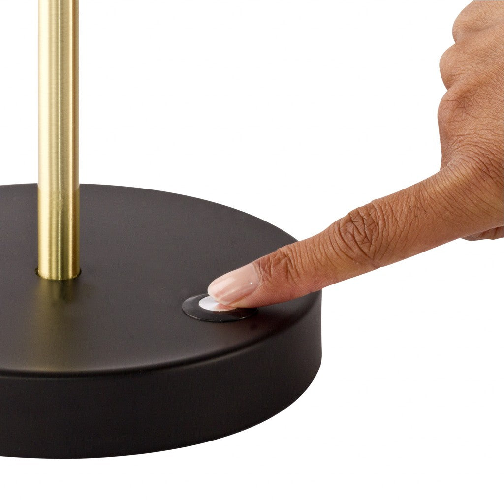 Matte Black and Gold Mod LED Adjustable Desk Lamp-Table Lamps-DECOROLALA