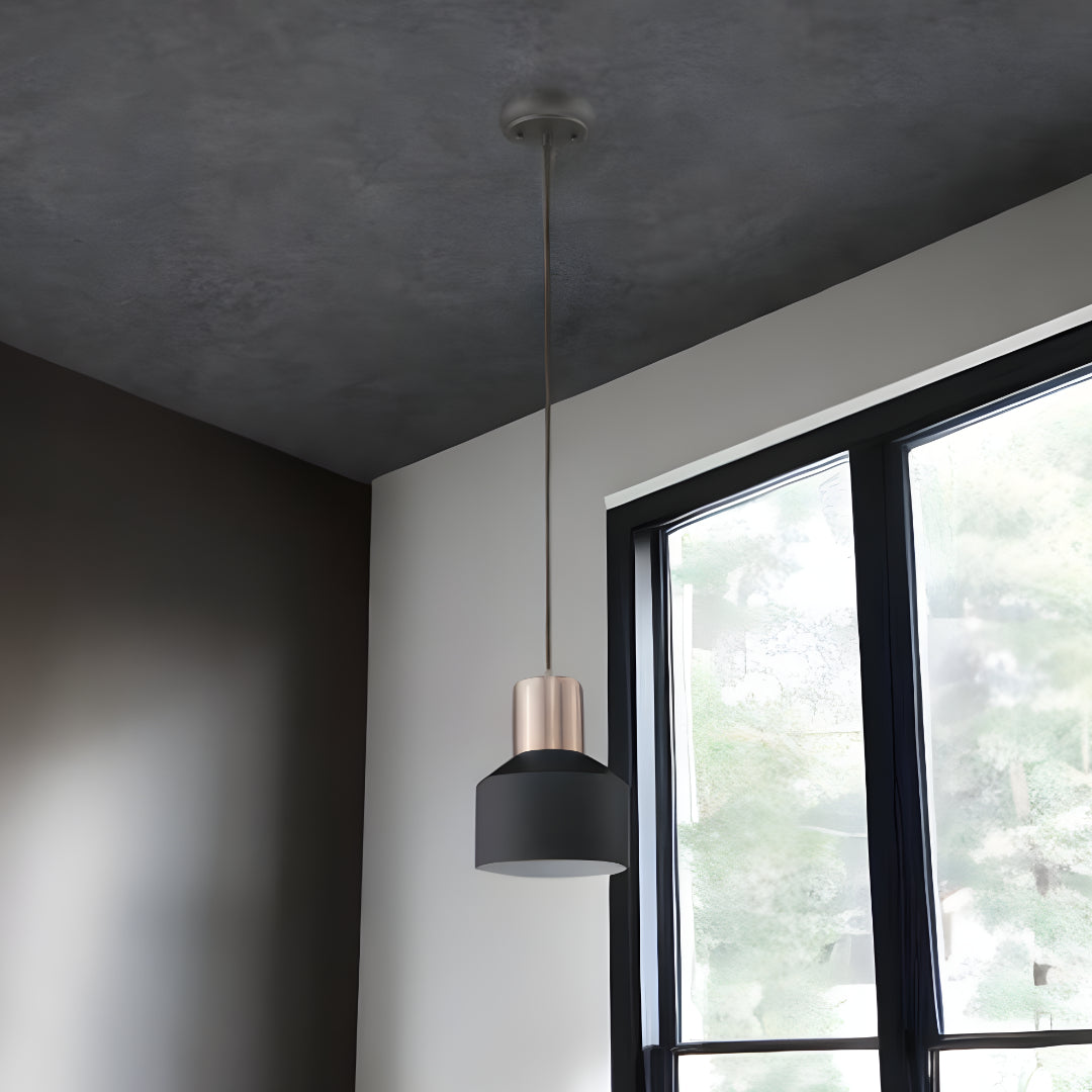 Matte Black and Rose Gold Pendant Hanging Light-Pendants-Hanging Lights-DECOROLALA