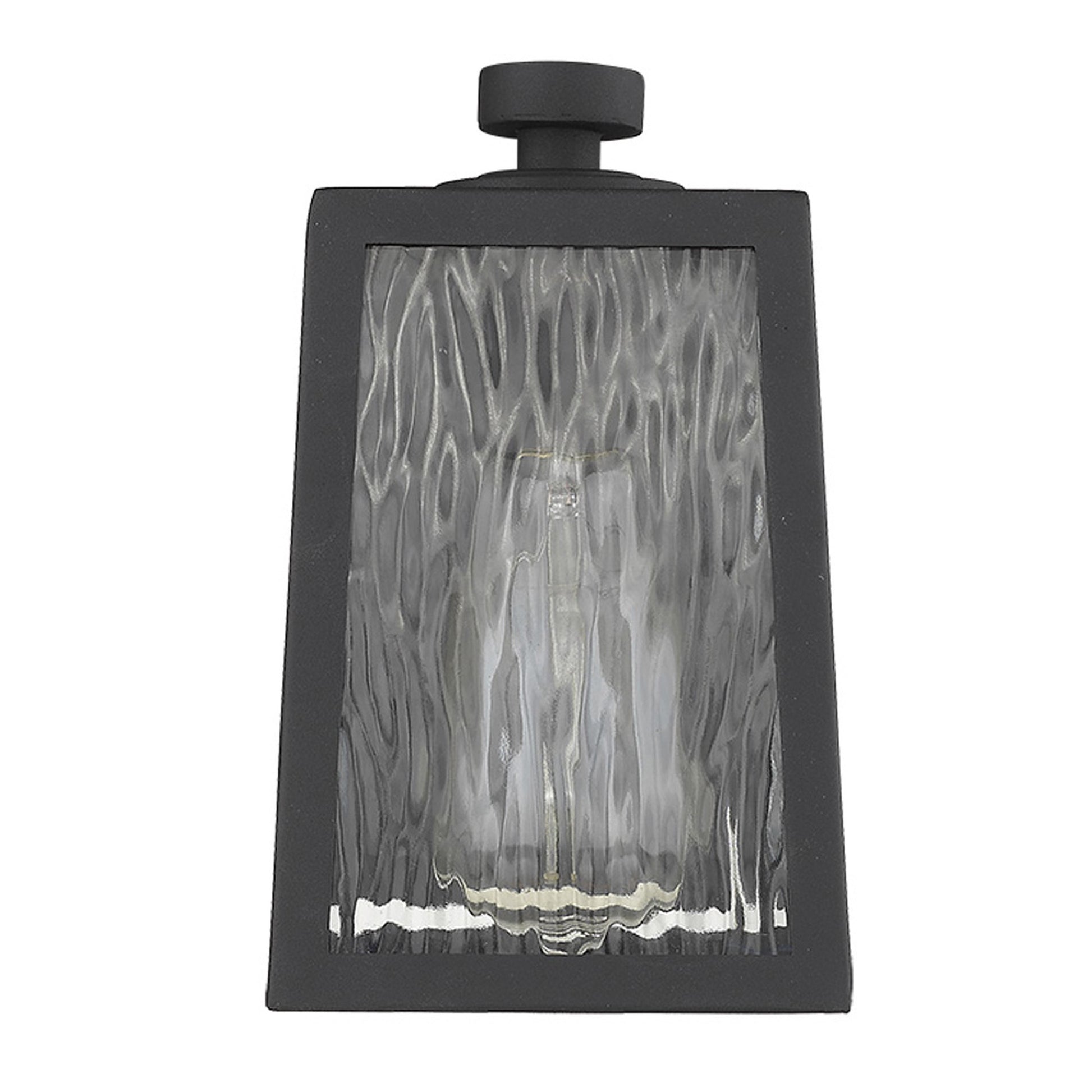 Matte Black glass panels Outdoor Wall Light-Outdoor Lighting-DECOROLALA