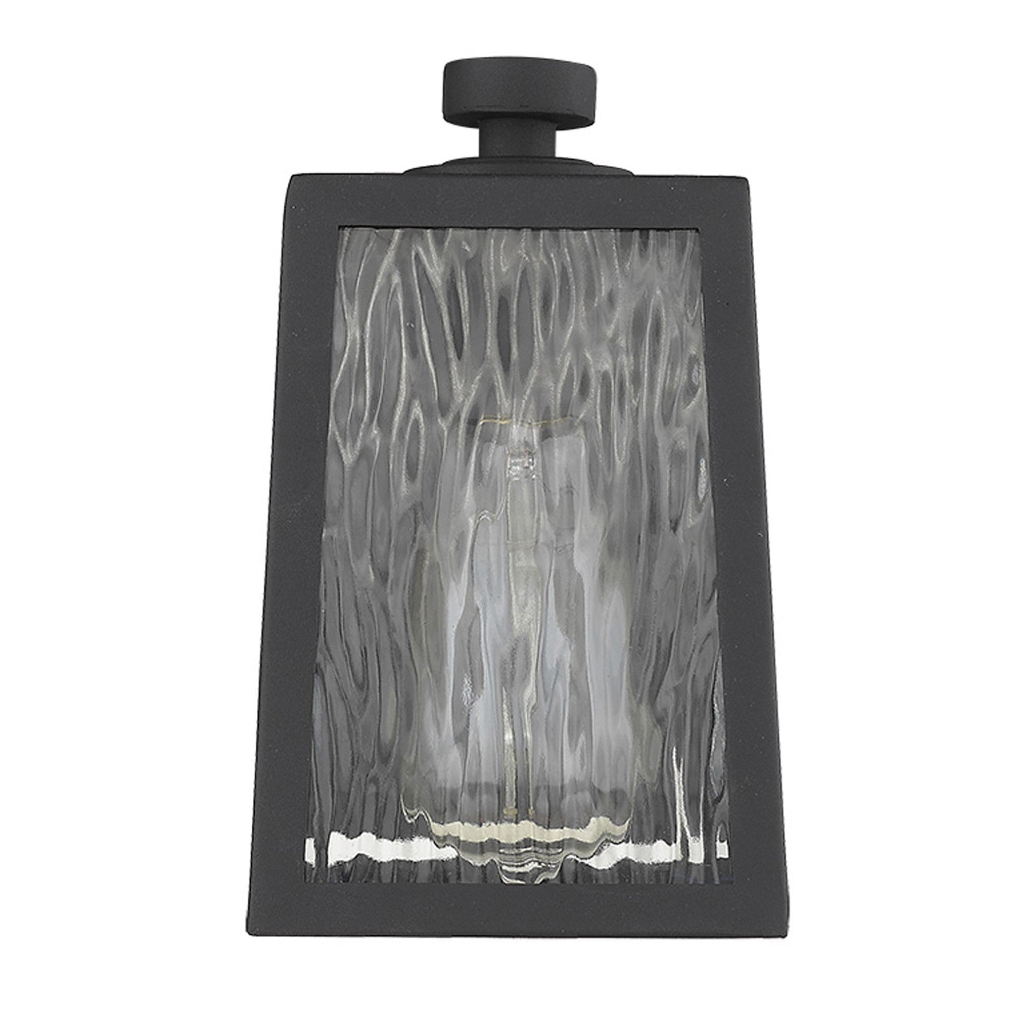 Matte Black glass panels Outdoor Wall Light-Outdoor Lighting-DECOROLALA