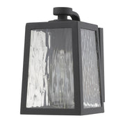 Matte Black glass panels Outdoor Wall Light-Outdoor Lighting-DECOROLALA