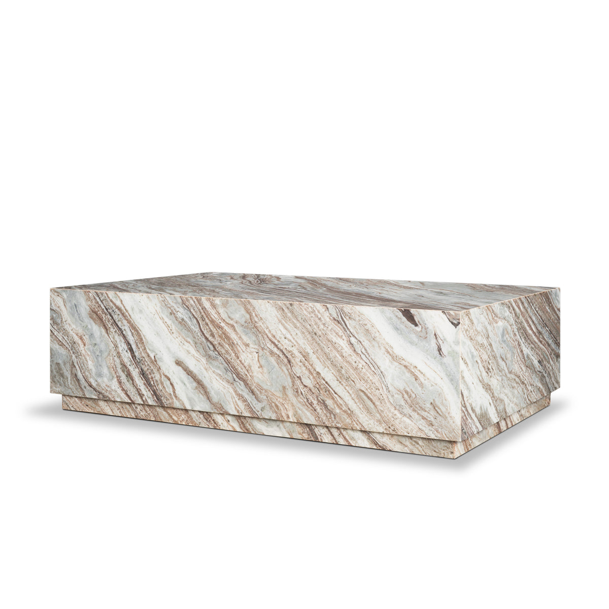 Matteo Solid Pink Marble Rectangular Coffee Table-Coffee Tables-DECOROLALA