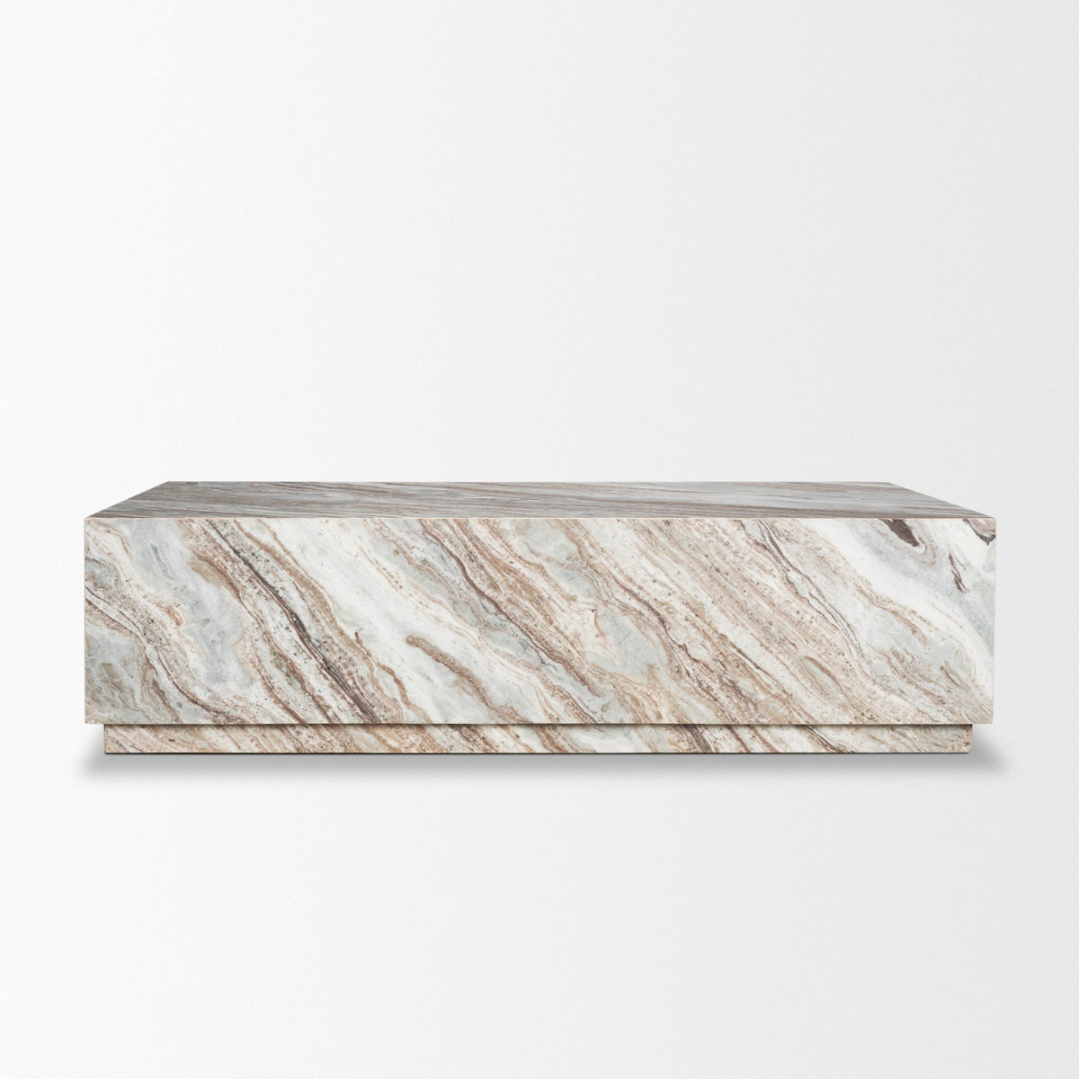 Matteo Solid Pink Marble Rectangular Coffee Table-Coffee Tables-DECOROLALA