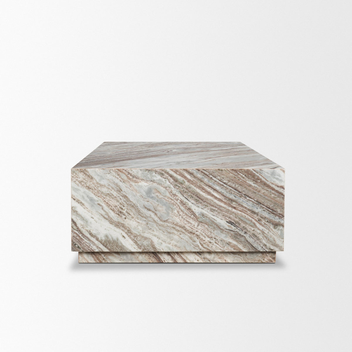 Matteo Solid Pink Marble Rectangular Coffee Table-Coffee Tables-DECOROLALA