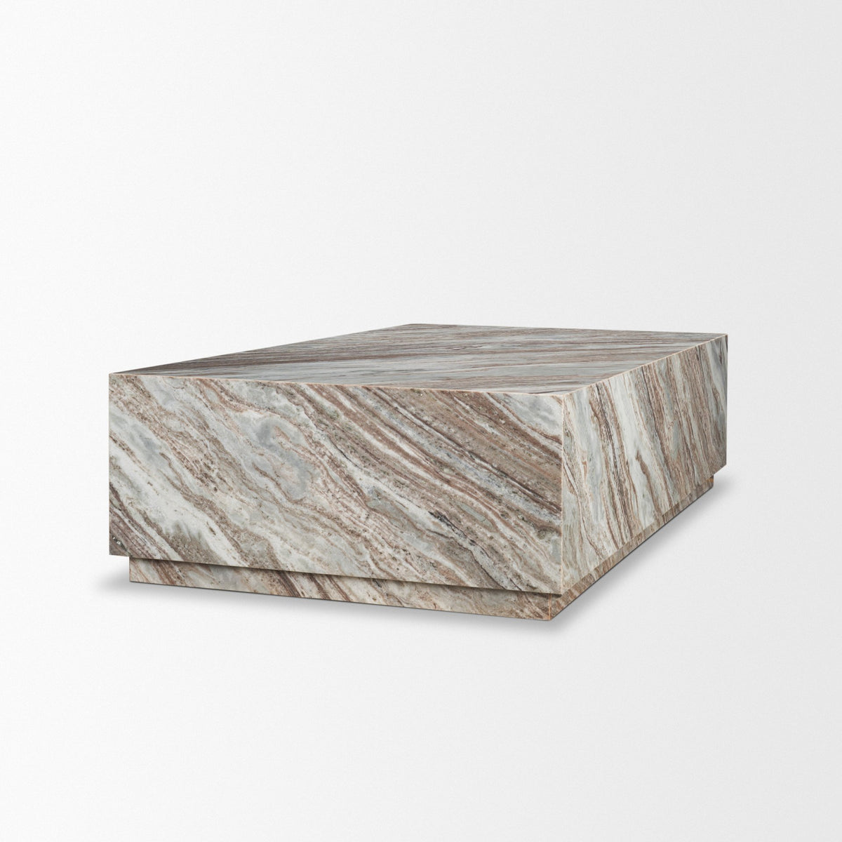 Matteo Solid Pink Marble Rectangular Coffee Table-Coffee Tables-DECOROLALA