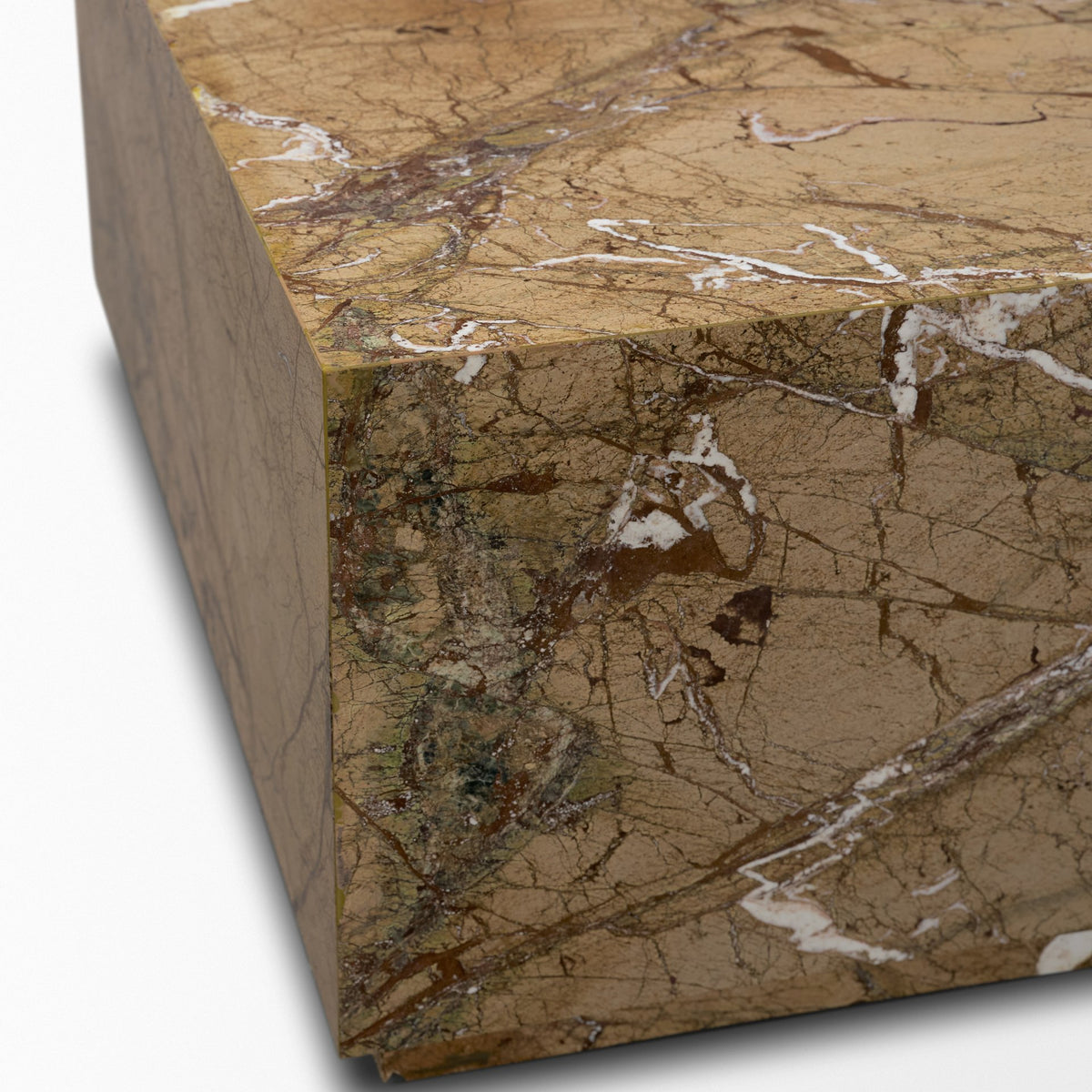 Matteo Solid Rainforest Rust Marble Rectangular Coffee Table-Coffee Tables-DECOROLALA