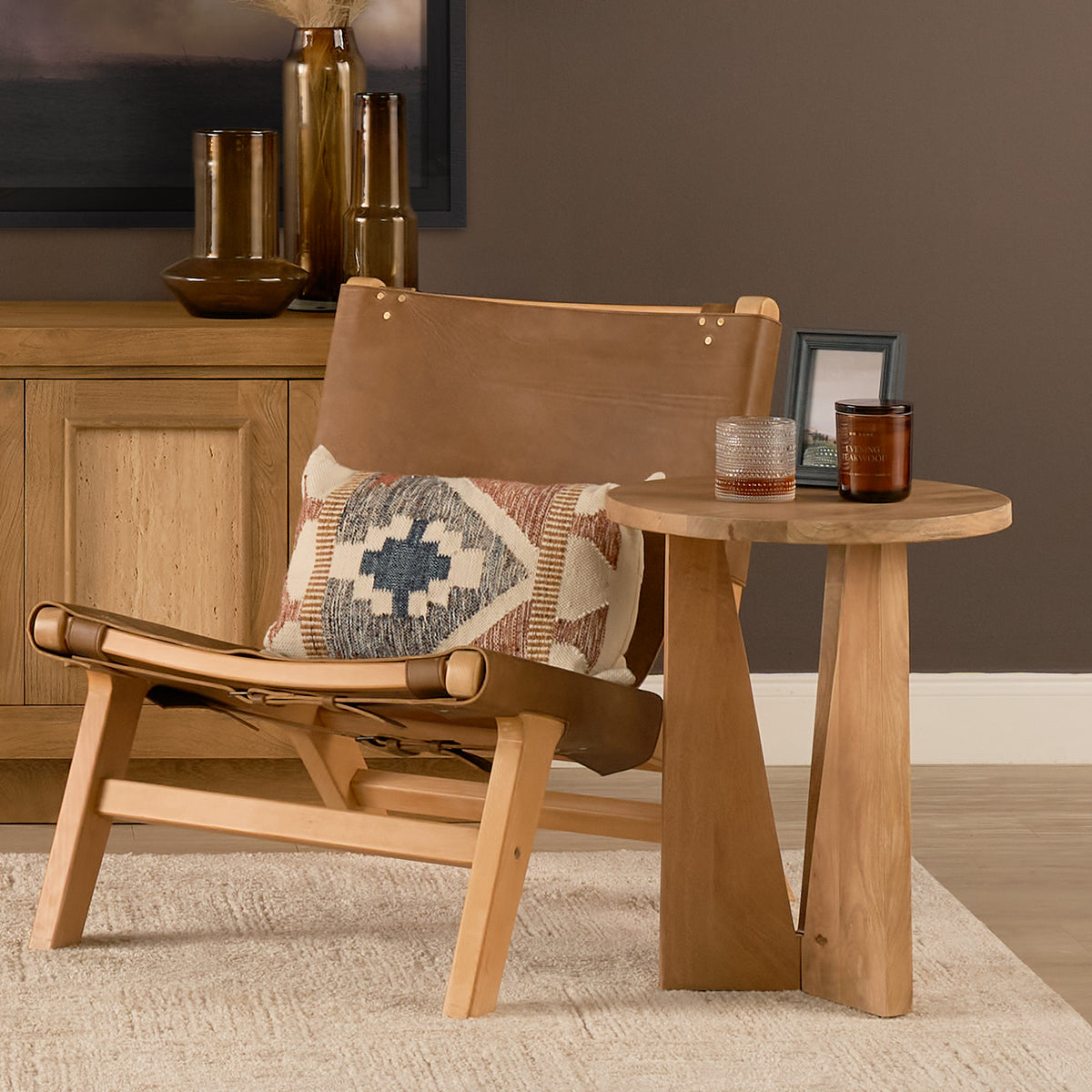 Mattius Wood Accent Table-Accent Tables-DECOROLALA