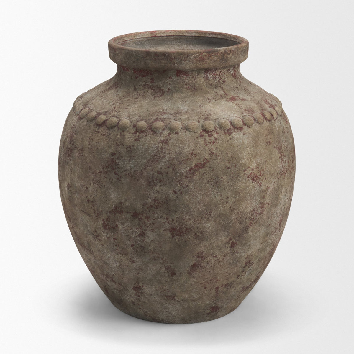 Mattone 24.4H Rustic Weathered Terracotta Floor Vase-Vase-DECOROLALA