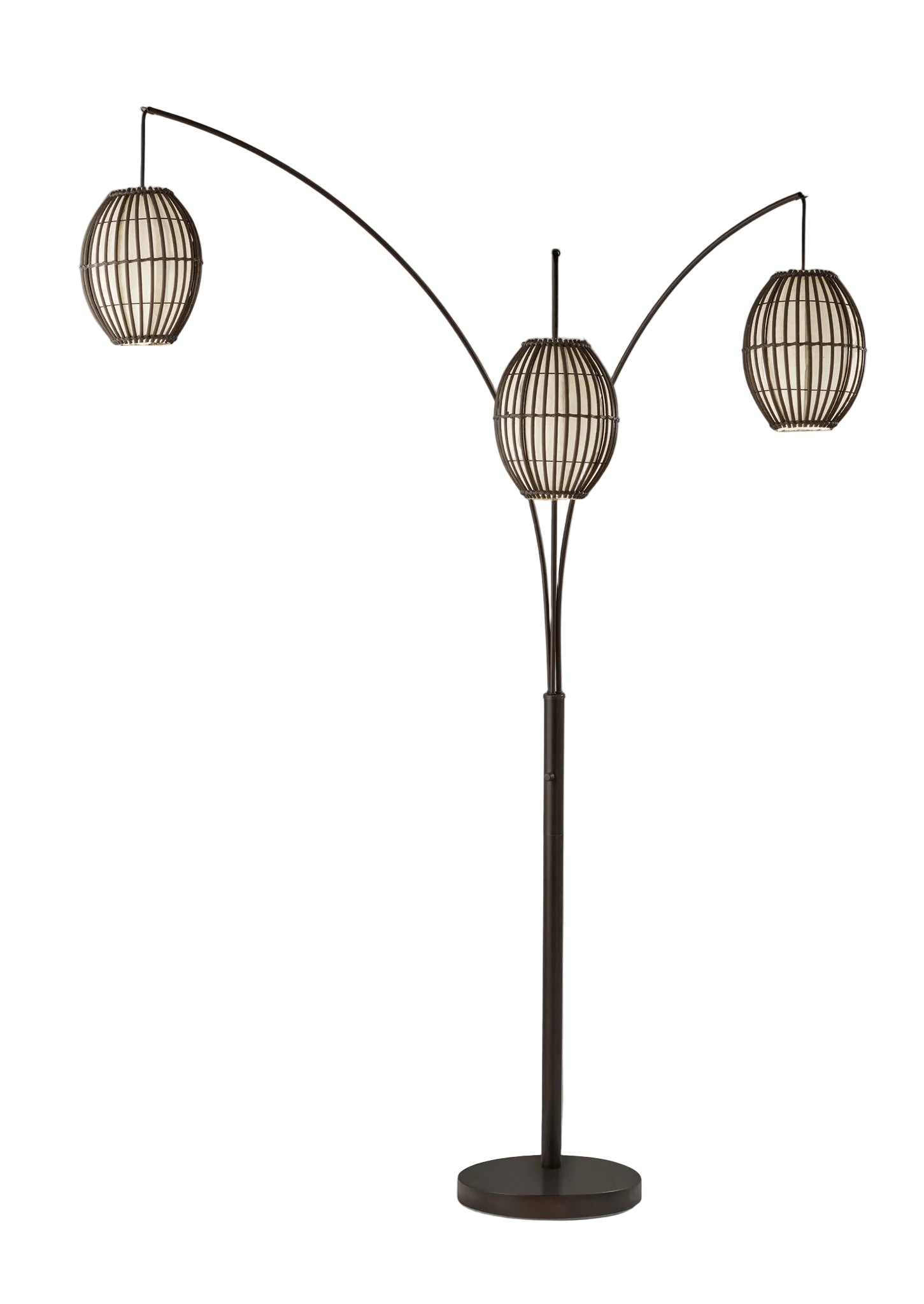 Maui Arc Lamp with 3 Lanterns-Lighting-DECOROLALA