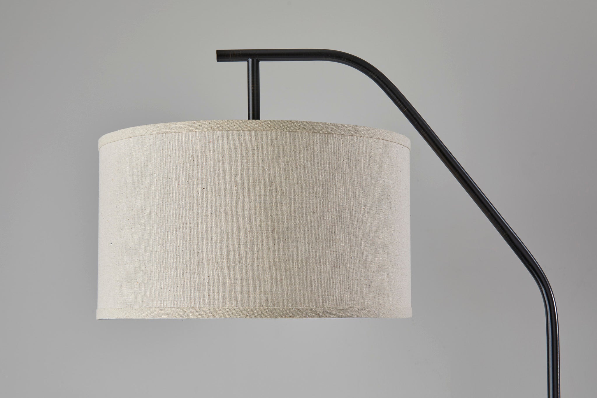 Max Floor Lamp - 16" Oatmeal Linen Shade Black-Lighting-DECOROLALA