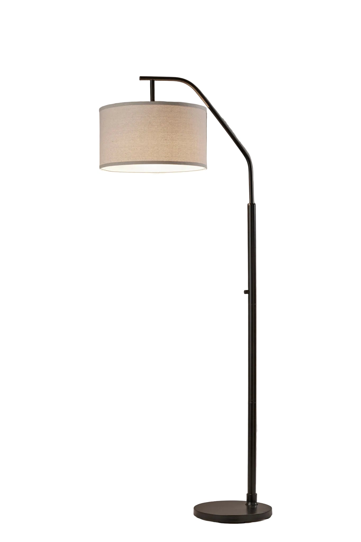 Max Floor Lamp - 16" Oatmeal Linen Shade Black-Lighting-DECOROLALA