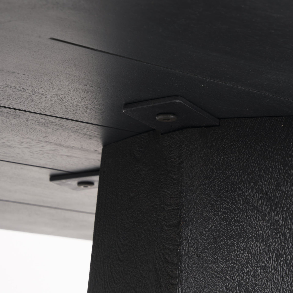 Maxine Hexagonal Black Wood Foyer Table-Accent Tables-DECOROLALA