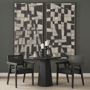 Maxine Hexagonal Black Wood Foyer Table-Accent Tables-DECOROLALA