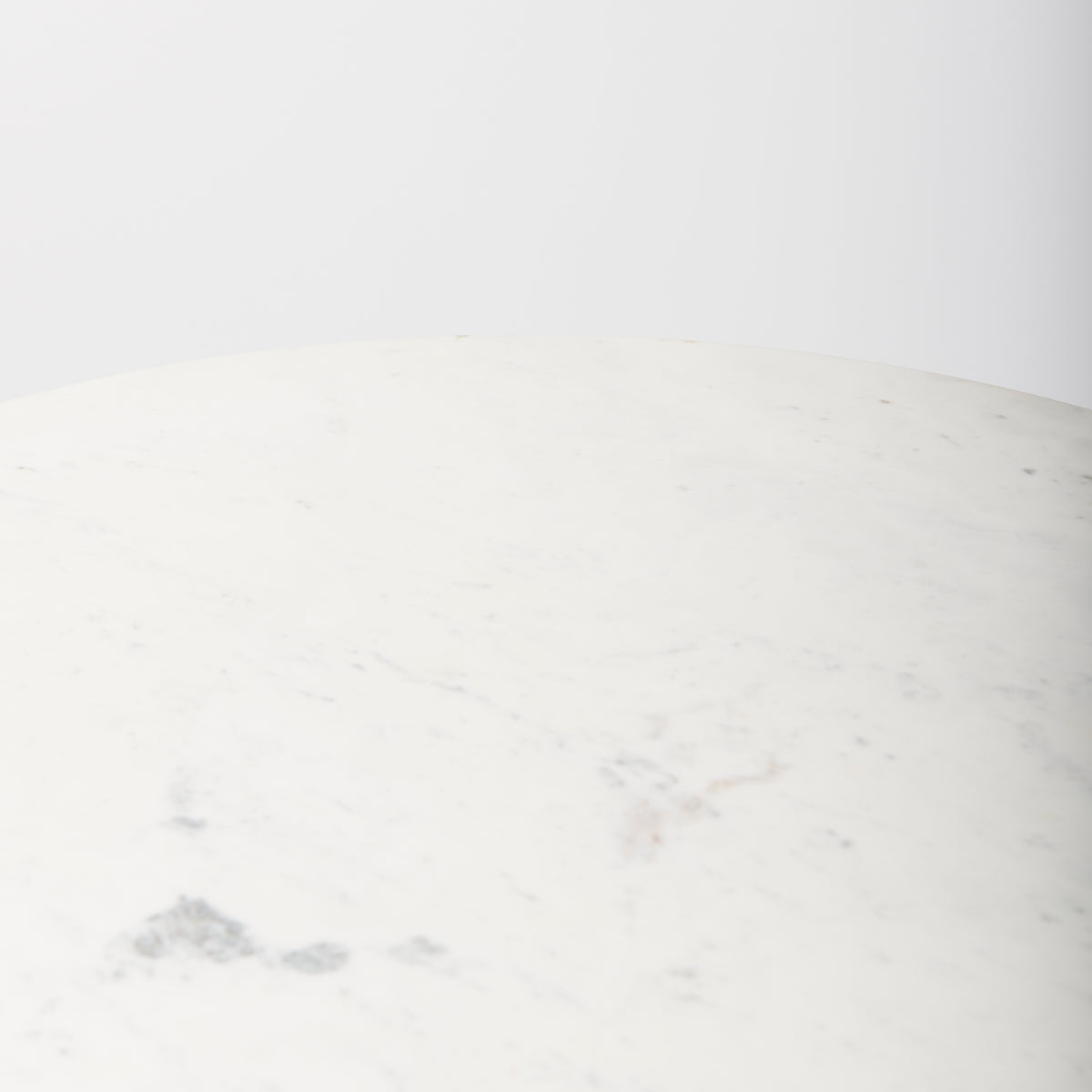 Maxwell 32" Round Pedestal Dining Table | Modern | White Marble & Black Metal/Blonde Wood | Seats 2-Dining Tables-DECOROLALA