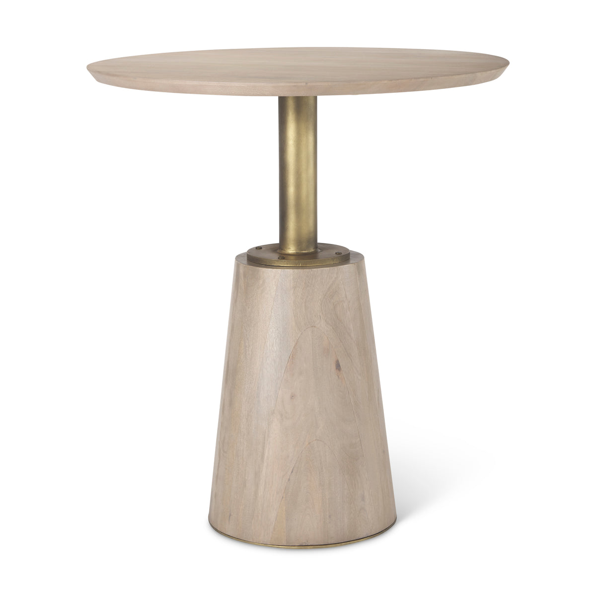 Maxwell 32" Round Pedestal Dining Table | Modern | Wood & Metal | Seats 2-Dining Tables-DECOROLALA