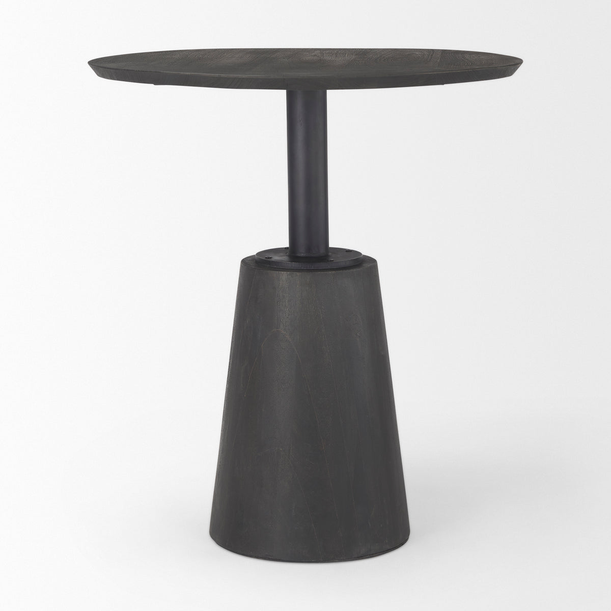 Maxwell 32" Round Pedestal Dining Table | Modern | Wood & Metal | Seats 2-Dining Tables-DECOROLALA