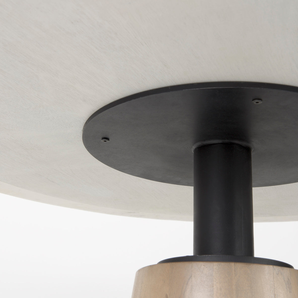 Maxwell 48" Round Pedestal Dining Table | White Marble & Light Wood | Seats 4-Dining Tables-DECOROLALA