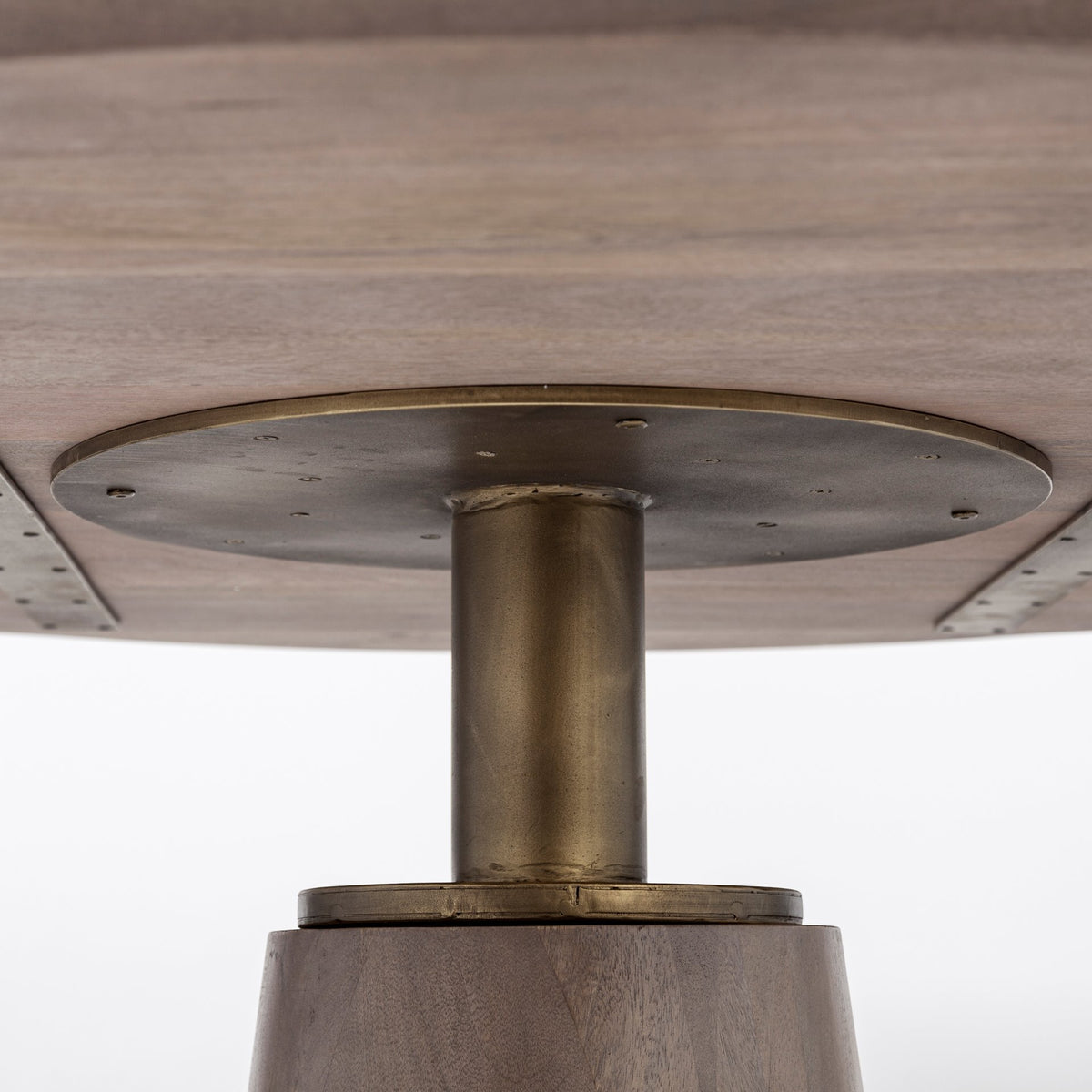 Maxwell 54" Round Pedestal Dining Table | Modern | Wood & Wood/Metal | Seats 4-Dining Tables-DECOROLALA