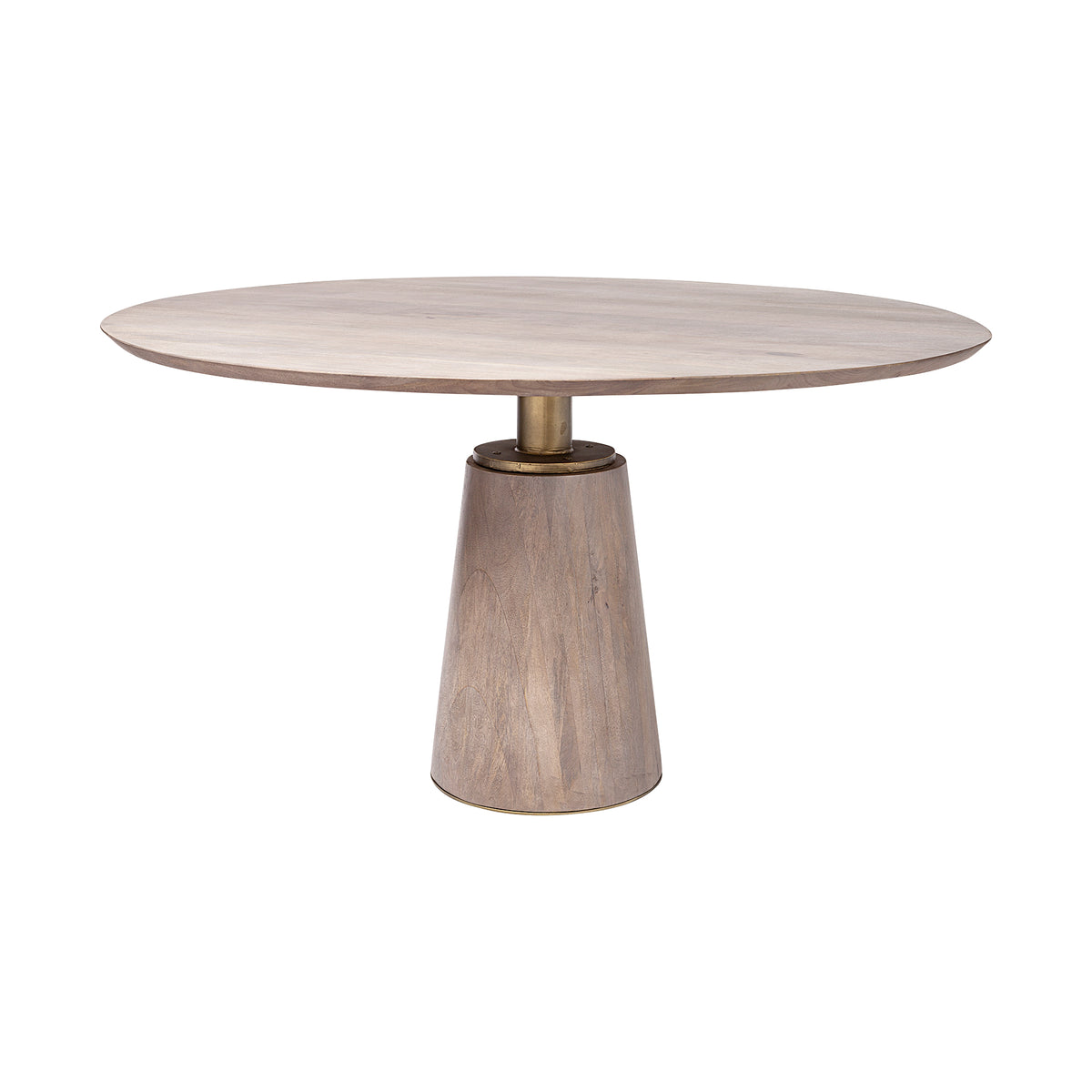 Maxwell 54" Round Pedestal Dining Table | Modern | Wood & Wood/Metal | Seats 4-Dining Tables-DECOROLALA