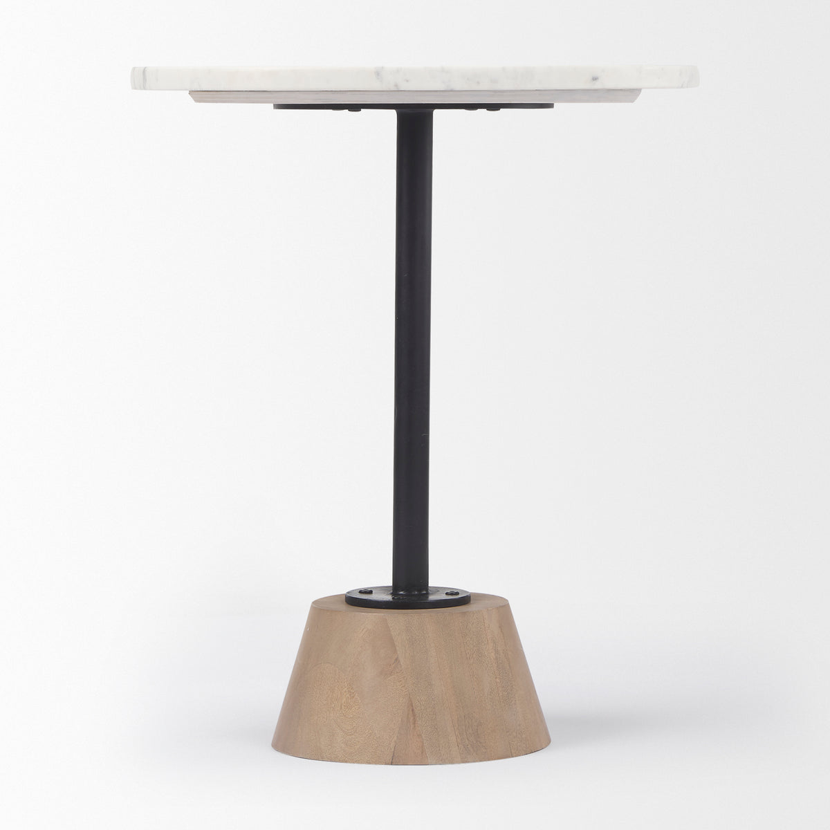 Maxwell Marble Top Pedestal End/Side Table-End and Side Tables-DECOROLALA