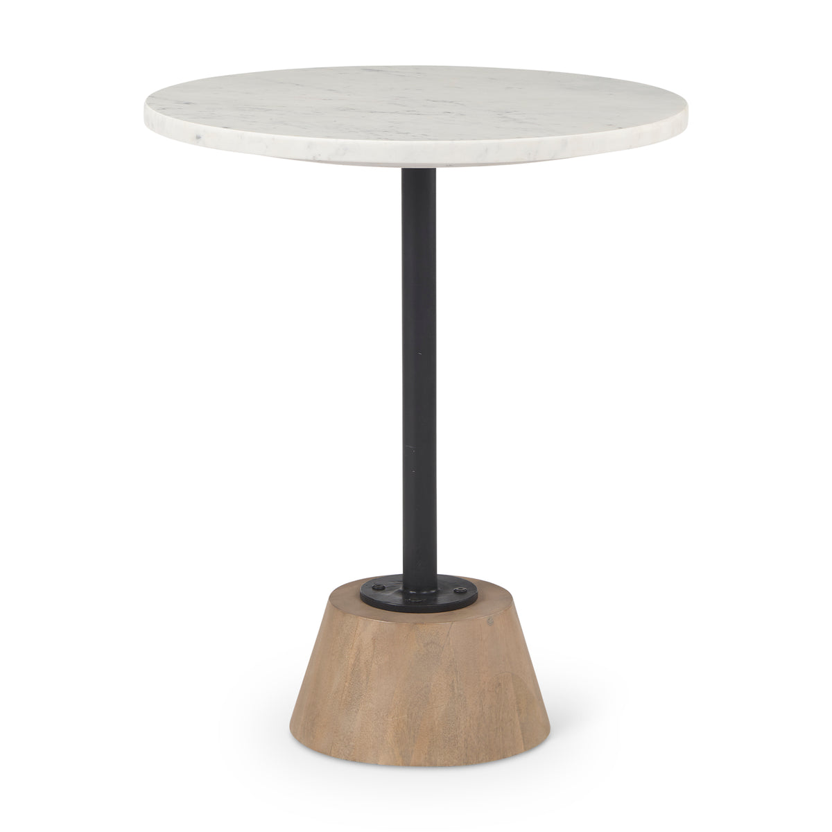Maxwell Marble Top Pedestal End/Side Table-End and Side Tables-DECOROLALA