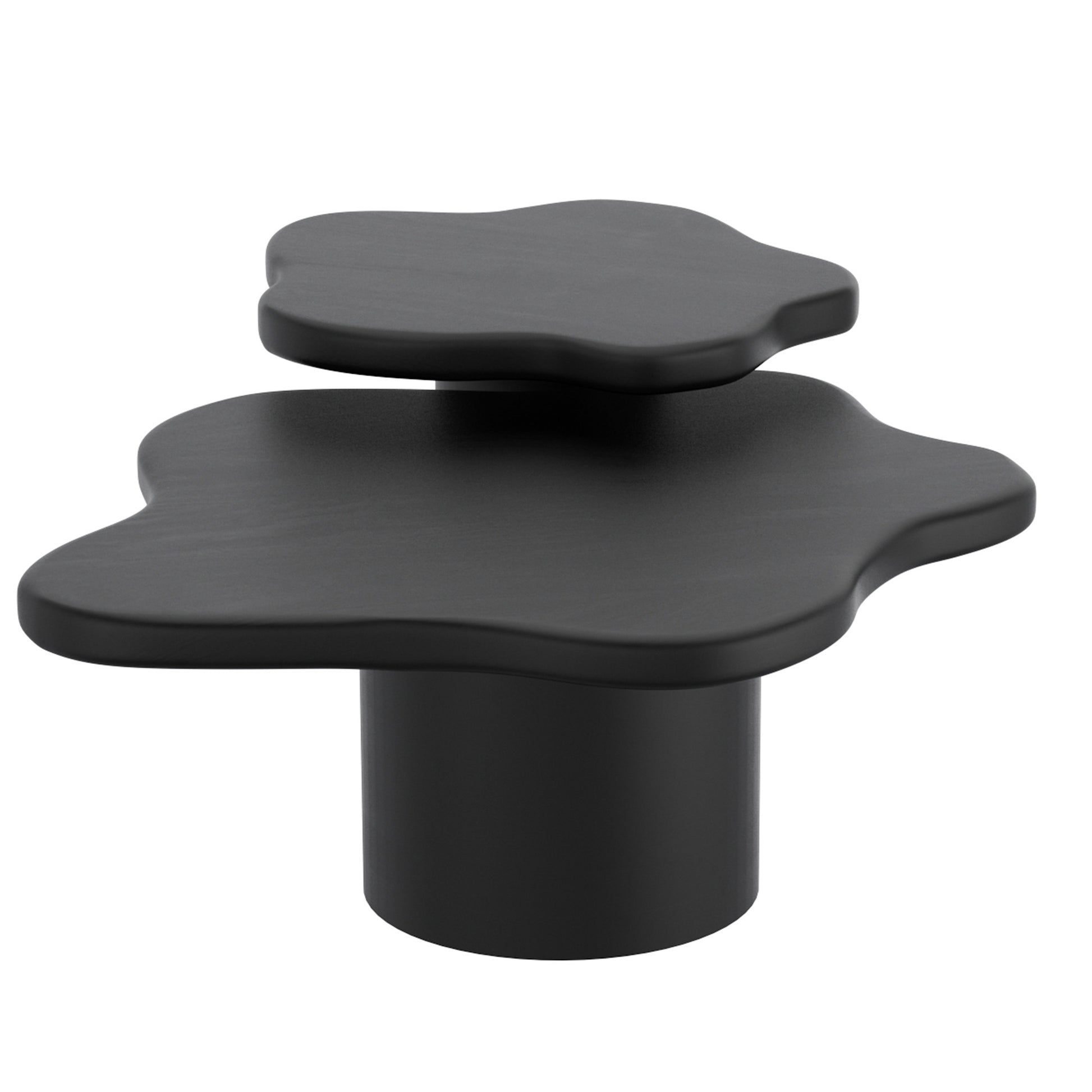 Mayal 2-Piece Nesting Coffee Table Set - Black Mango Wood-Coffee Table-DECOROLALA