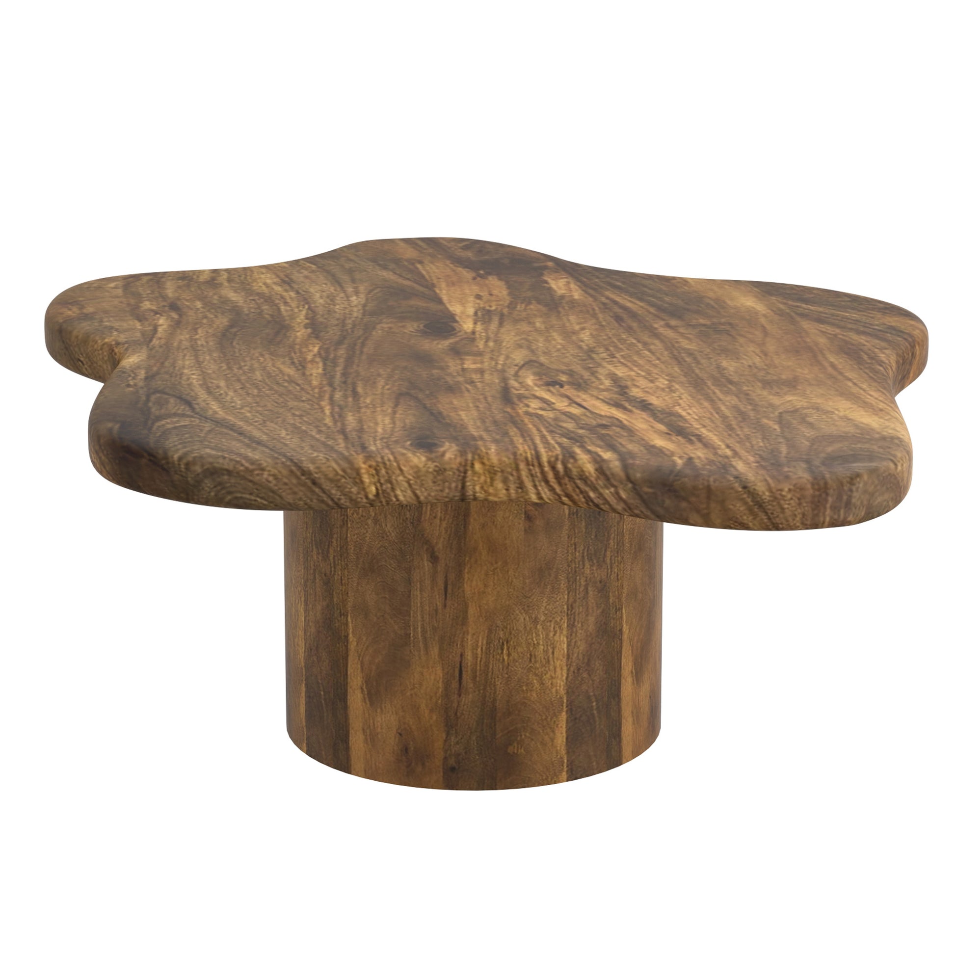 Mayal 2-Piece Nesting Coffee Table Set - Walnut Mango Wood-Coffee Table-DECOROLALA