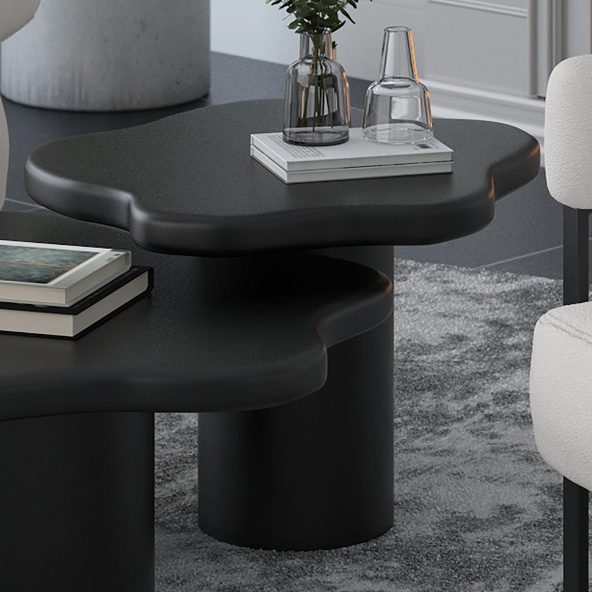 Mayal Large Coffee Table - Black Mango Wood-Coffee Table-DECOROLALA