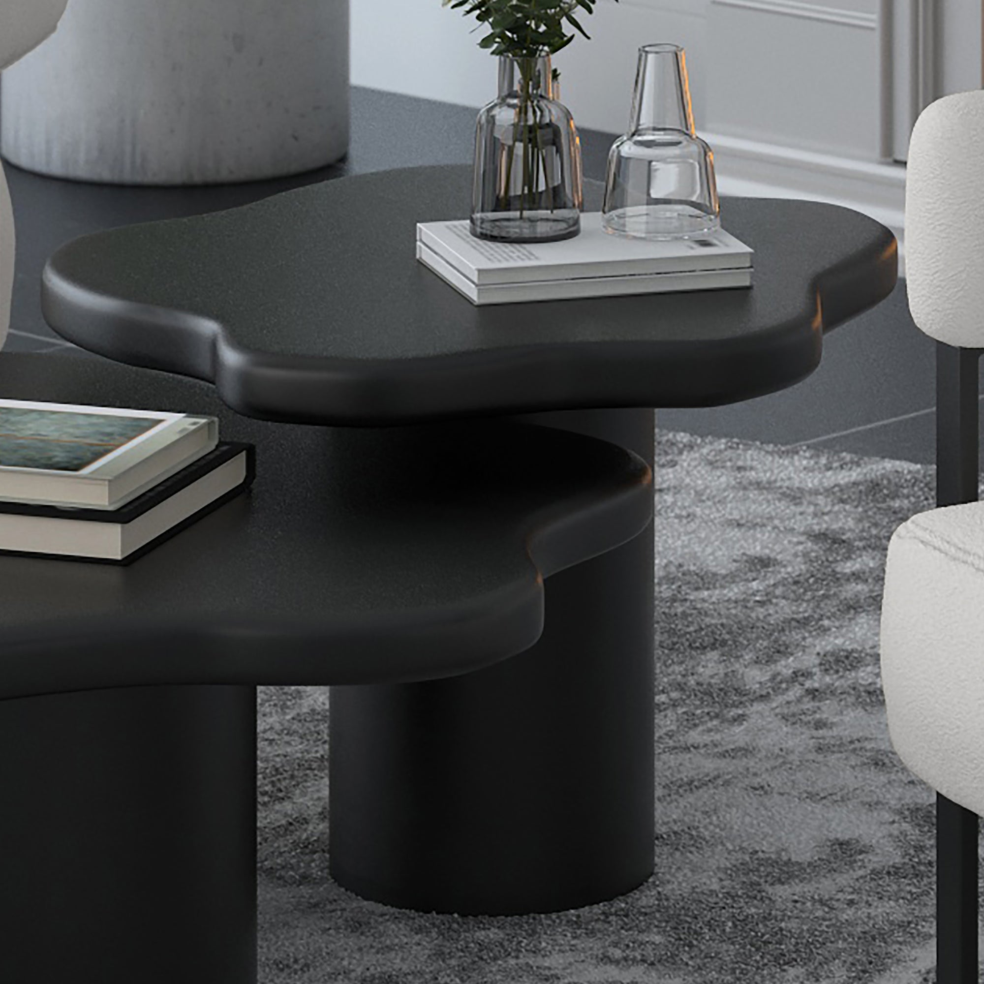 Mayal Large Coffee Table - Black Mango Wood-Coffee Table-DECOROLALA