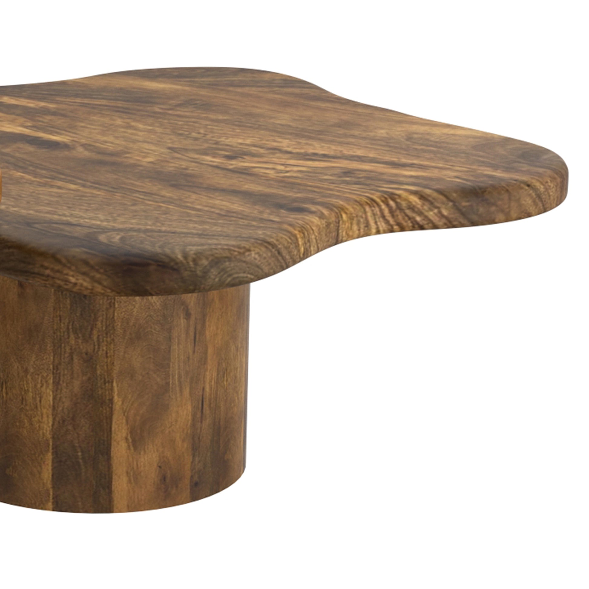 Mayal Large Coffee Table - Walnut Finish Mango Wood-Coffee Table-DECOROLALA