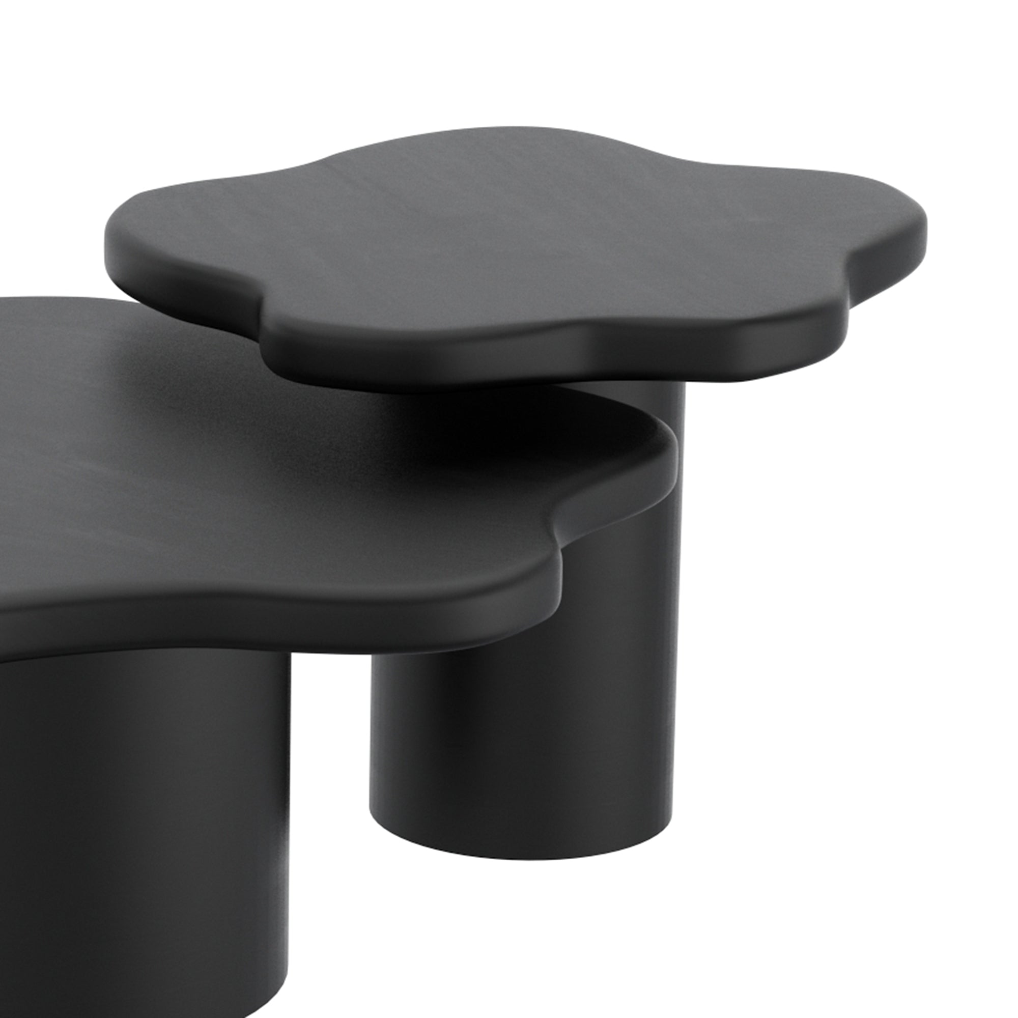 Mayal Small Coffee Table - Black Solid Mango Wood-Coffee Table-DECOROLALA