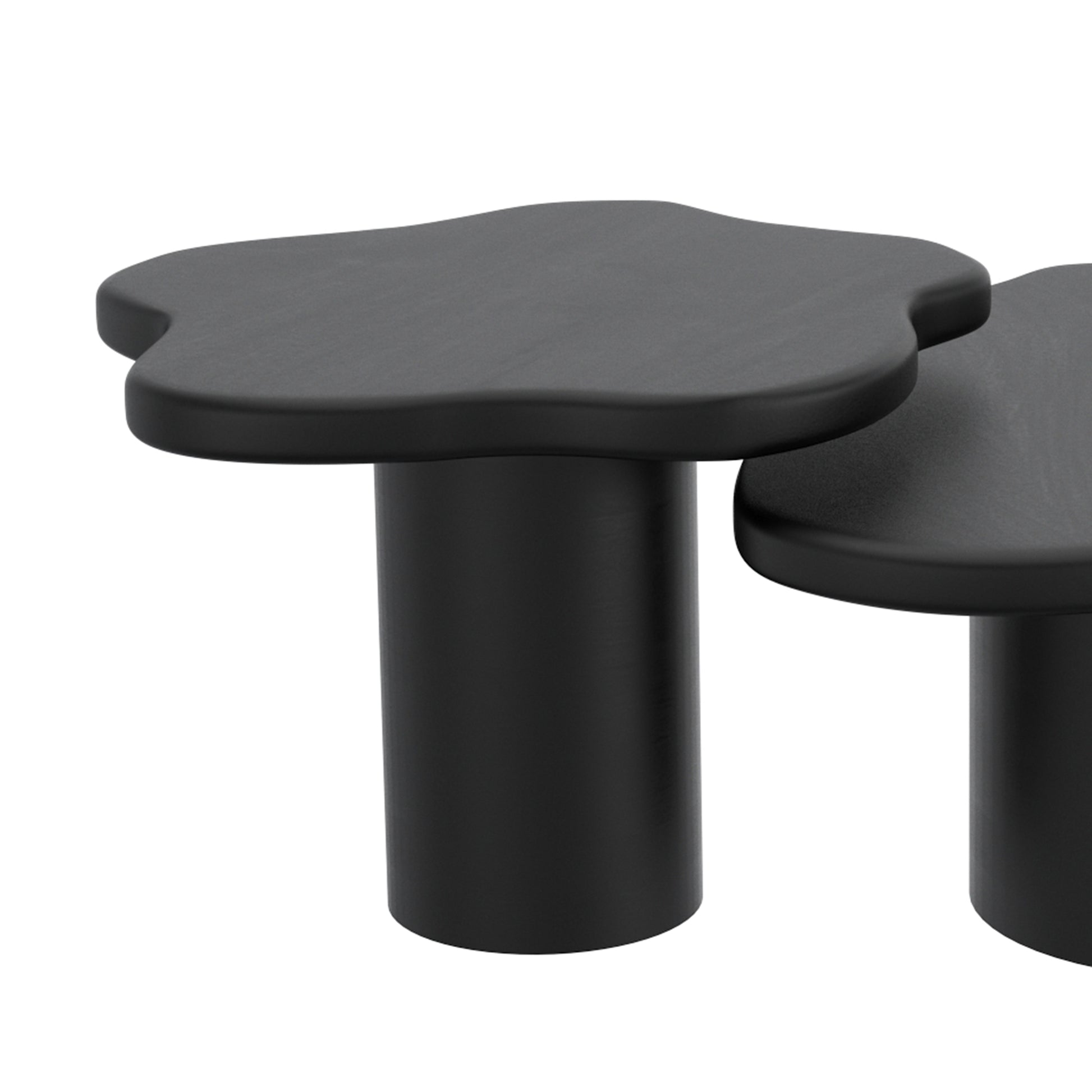 Mayal Small Coffee Table - Black Solid Mango Wood-Coffee Table-DECOROLALA