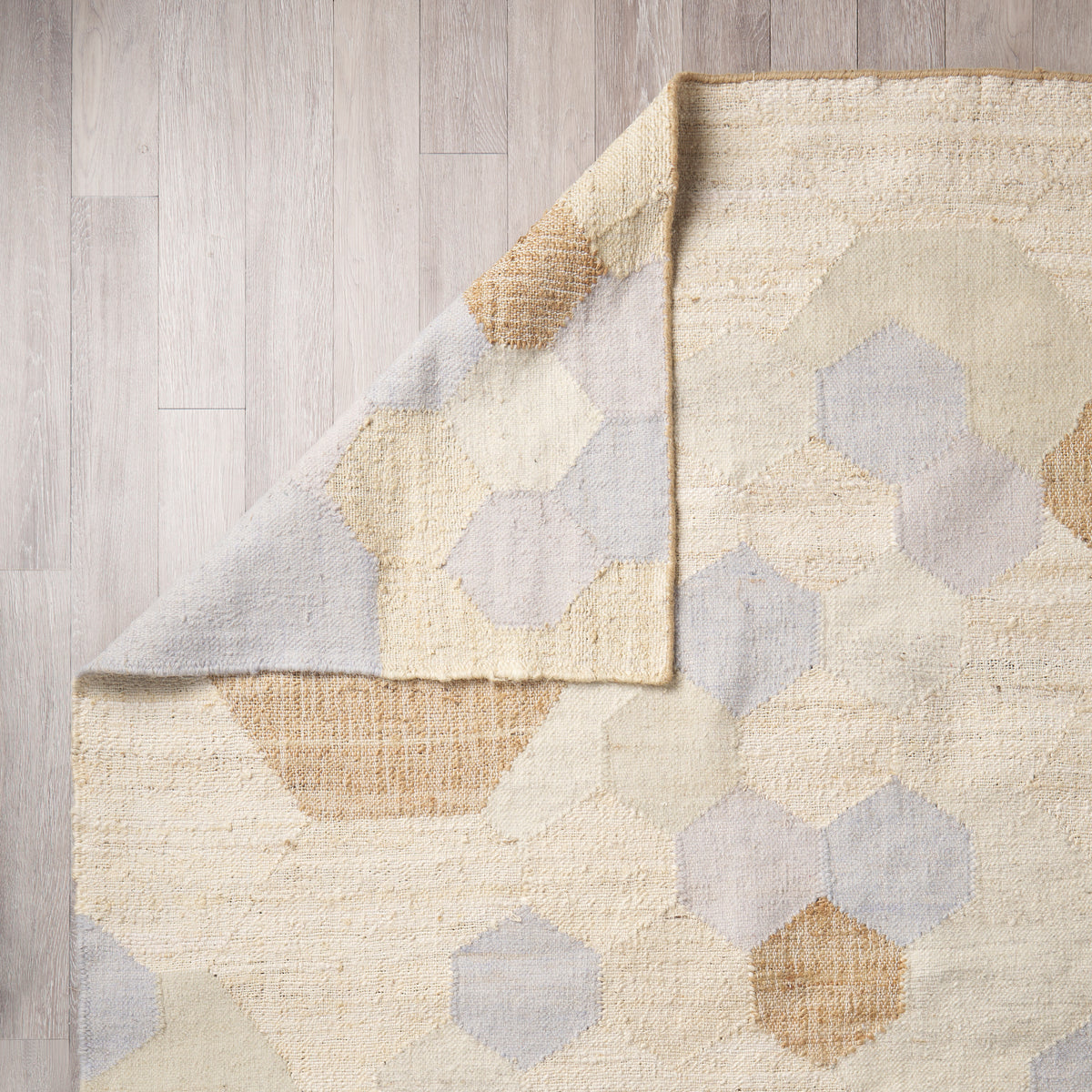 Mayson 5x8 Honeycomb Pattern Area Rug - Cream Multi-Colored-Area Rugs-DECOROLALA