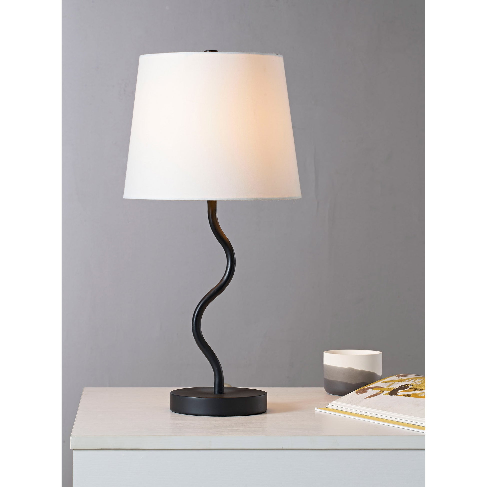 Mayssa 19.75" Table Lamp, Matte Black-Table Lamp-DECOROLALA