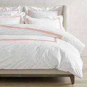 Maze Cotton Sateen Embroidered Edge Duvet Cover Set-Duvet Cover-DECOROLALA