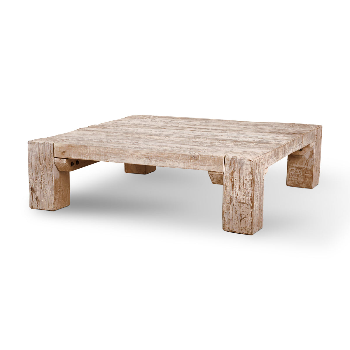 McArthur 48x48 Square Reclaimed Solid Wood Coffee Table-Coffee Tables-DECOROLALA