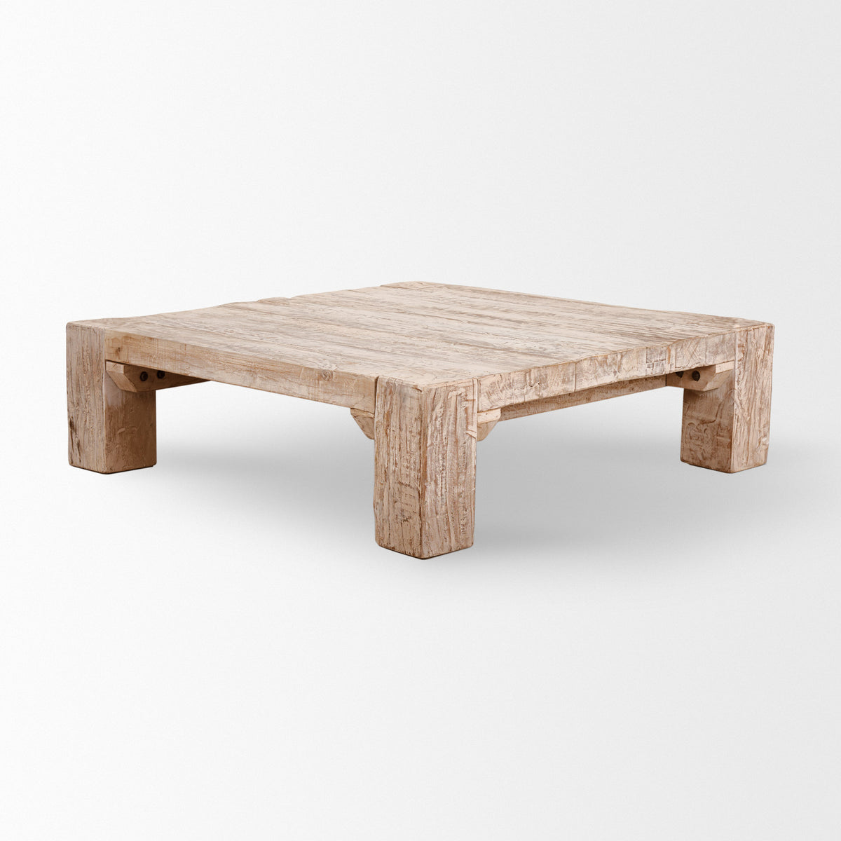 McArthur 48x48 Square Reclaimed Solid Wood Coffee Table-Coffee Tables-DECOROLALA