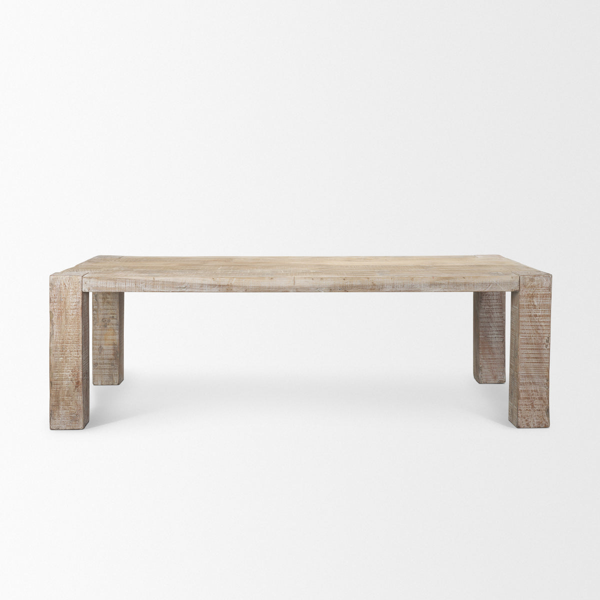 McArthur 94"L x 42.5"W Dining Table | White Wash Wood | Seats 8-Dining Tables-DECOROLALA